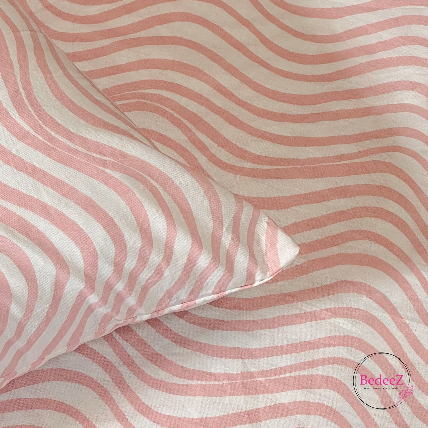Blush Wave Contemporary Single-Bed Bedsheet