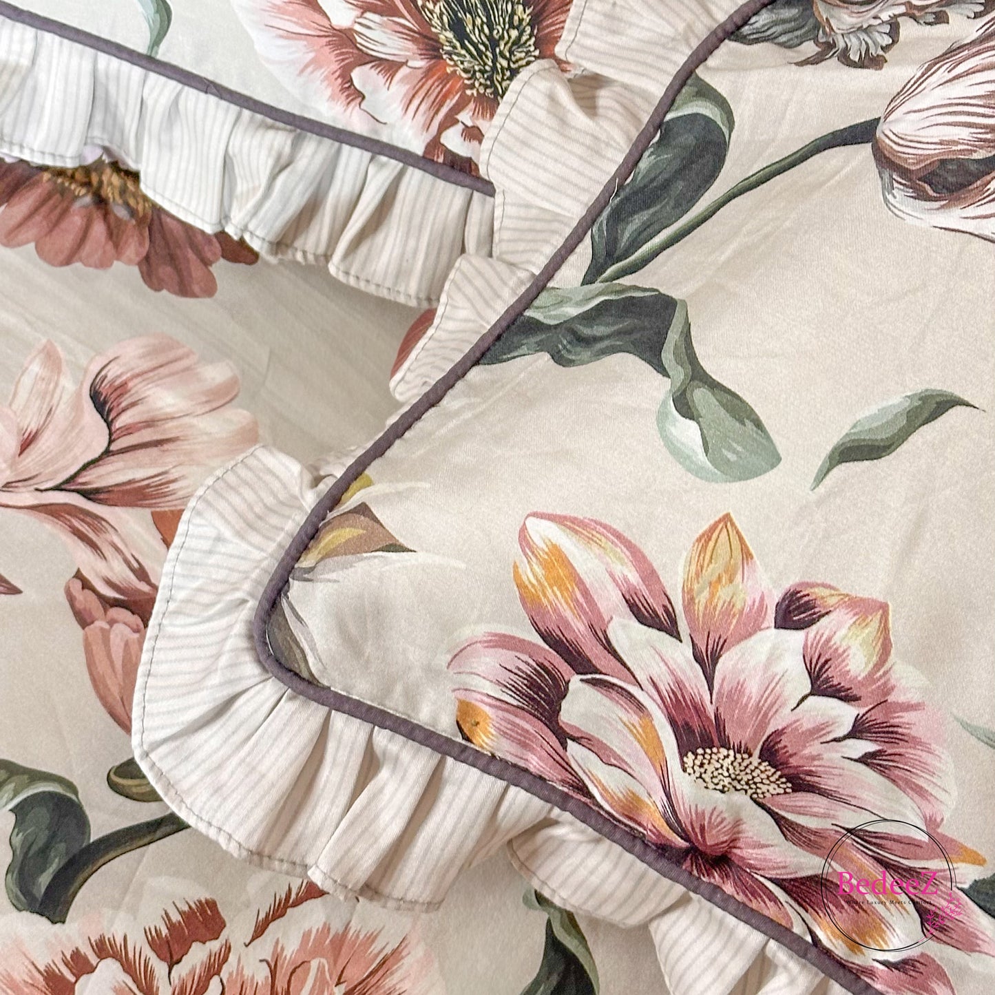 Desert Rose Cotton Frill Bedsheet