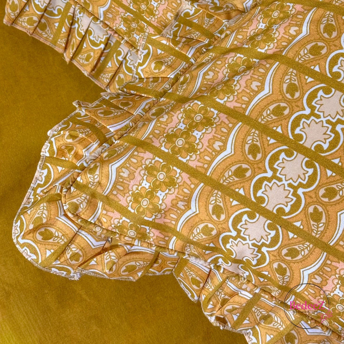 Golden Royal Cotton Frill Bedsheet