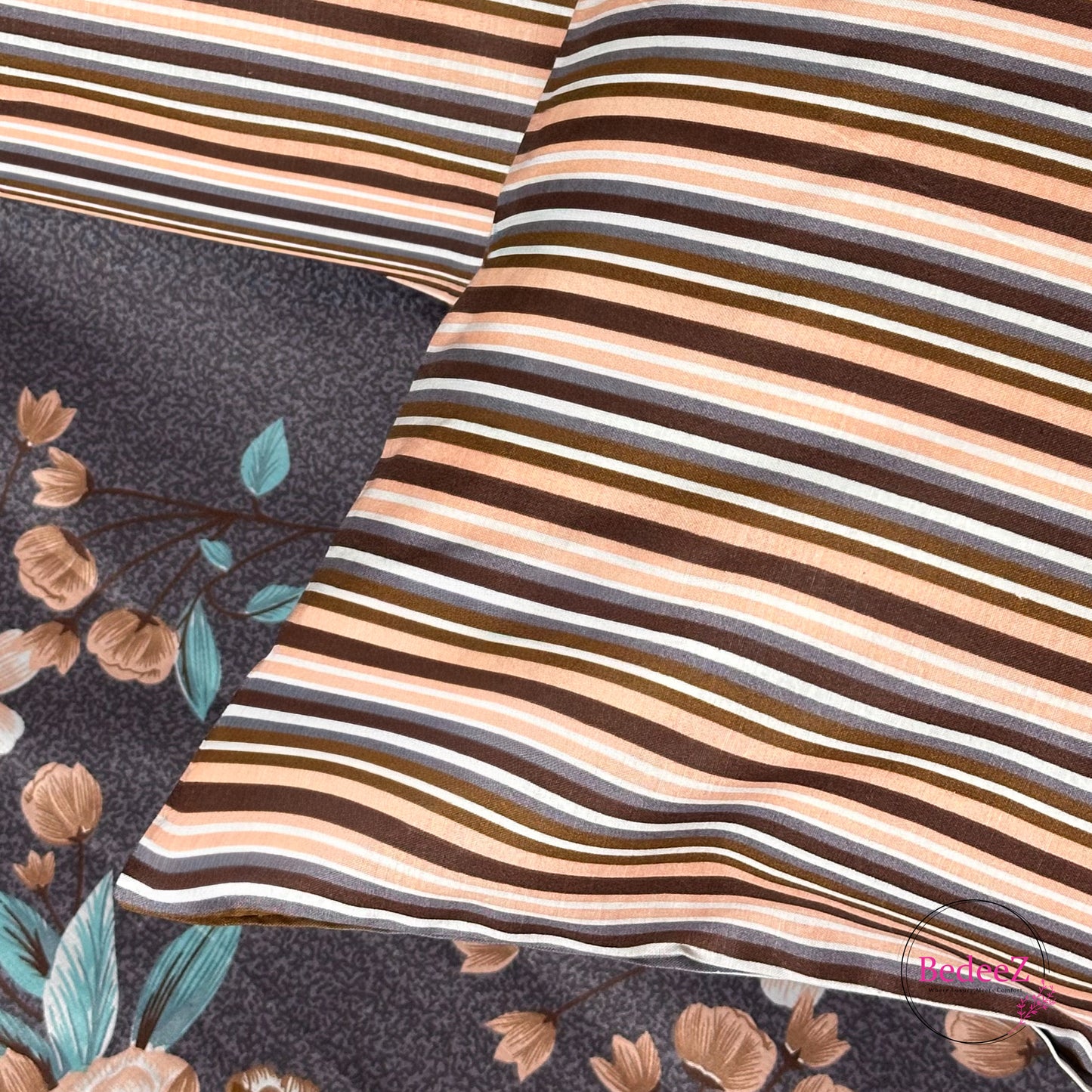 Midnight Meadow Cotton Double Bed Bedsheet