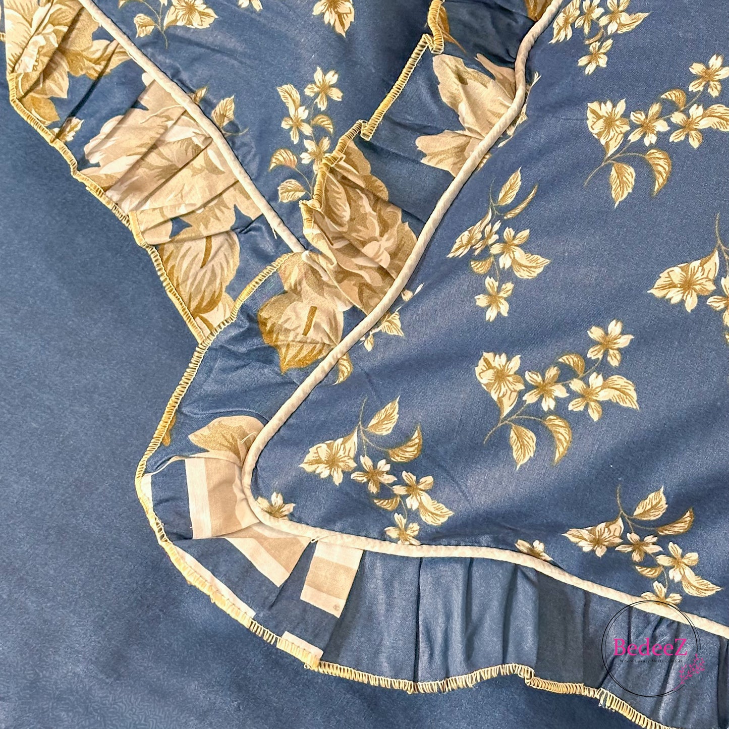 Midnight Rose Cotton Frill Bedsheet