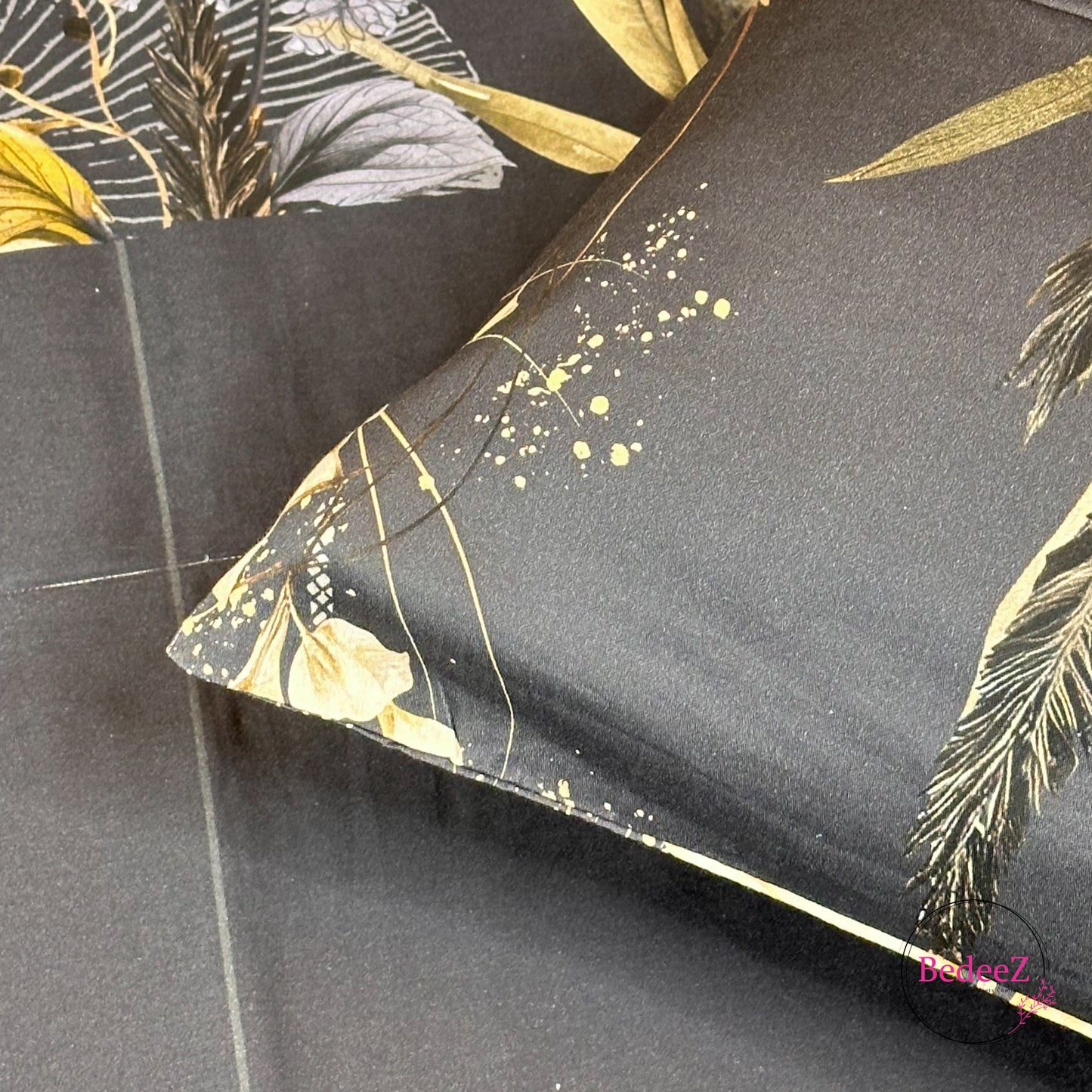 Midnight Meadow Premium Botanical Single-Bed Bedsheet