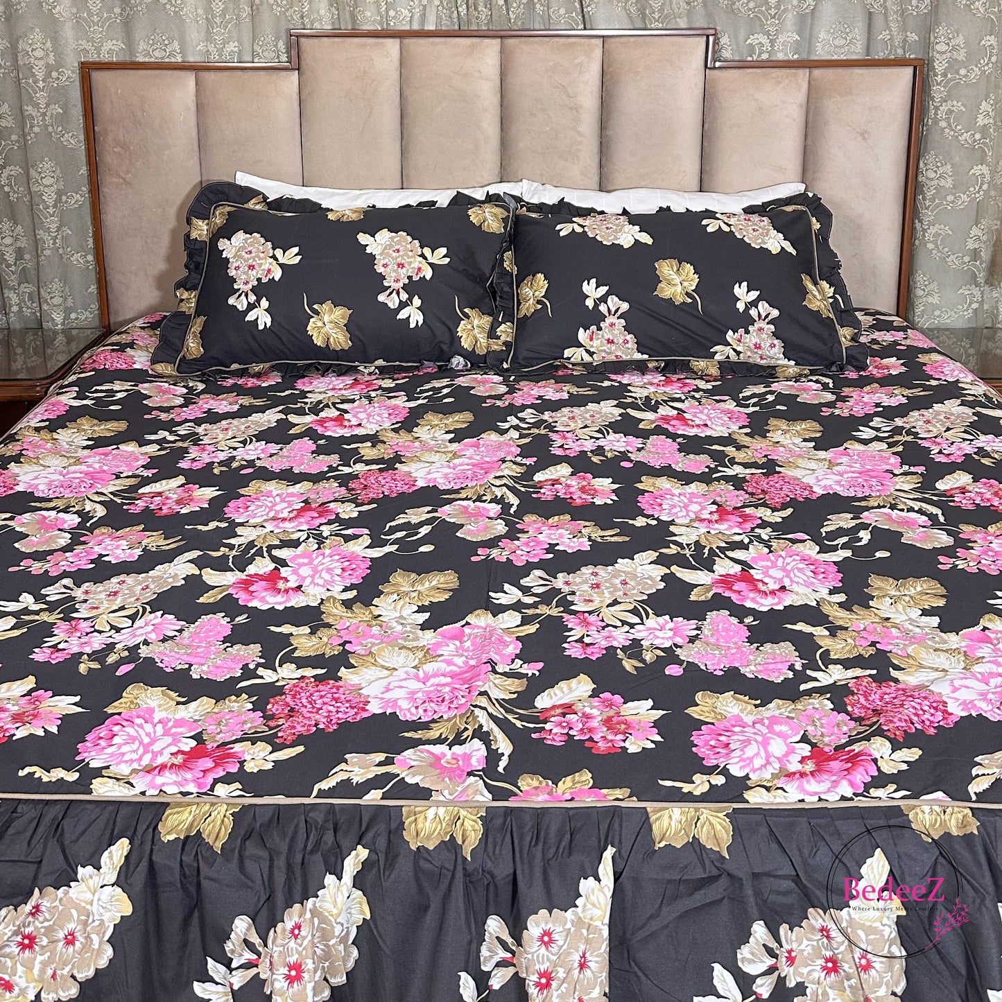 Night Garden Cotton Frill Bedsheet