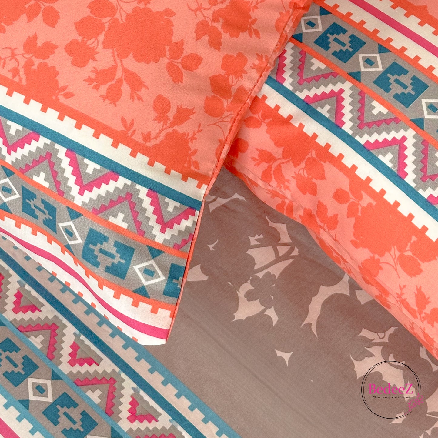 Midnight Meadow Cotton Double Bed Bedsheet