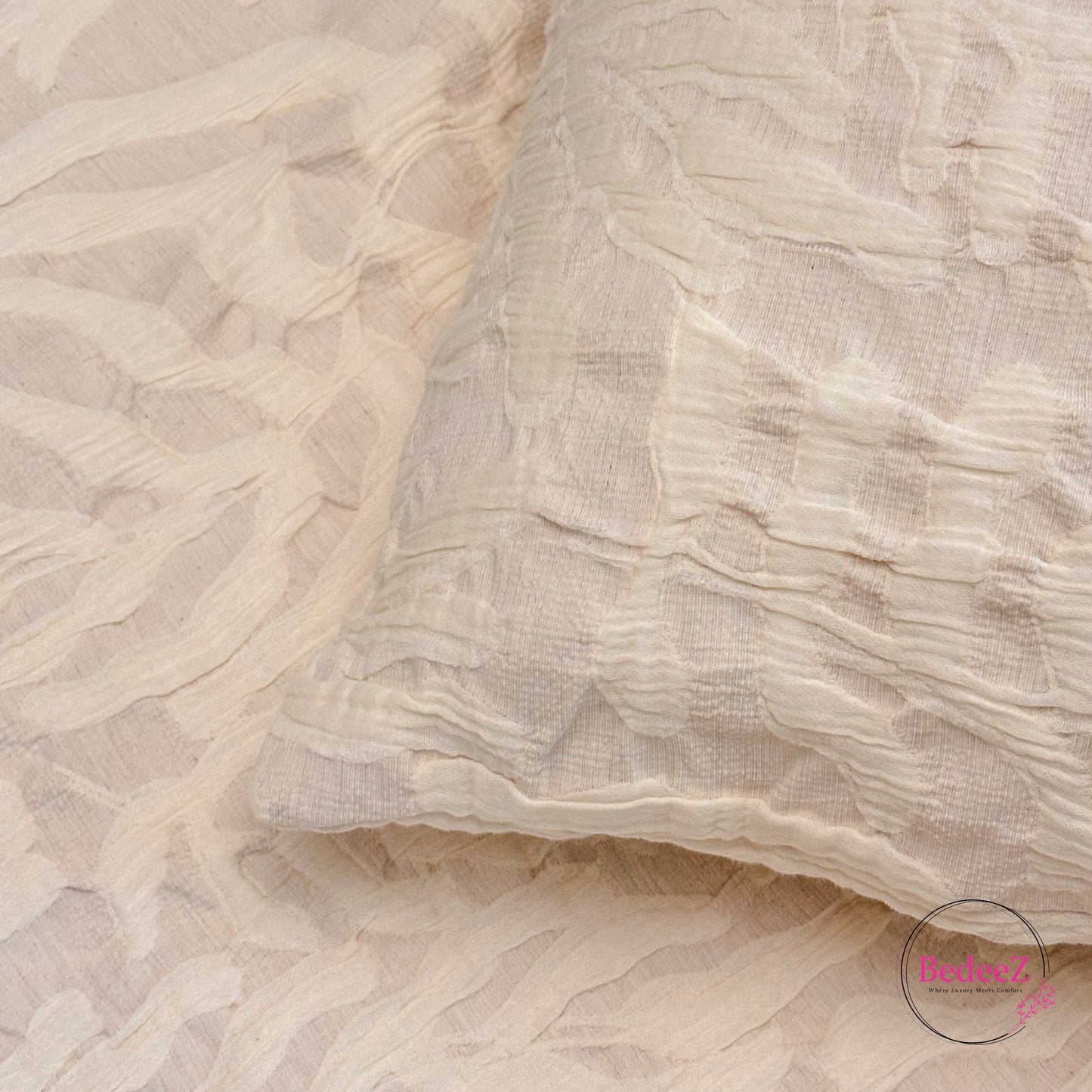Sandstone Seersucker Textured Single-Bed Bedsheet