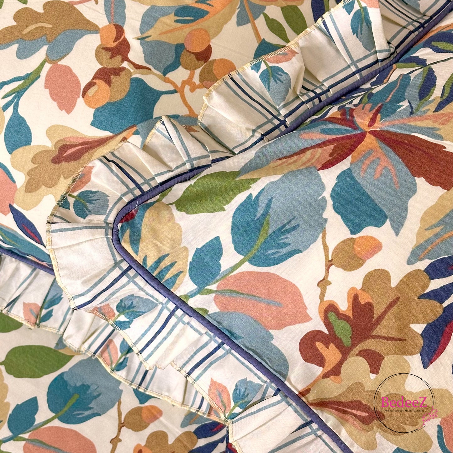 Autumn Foliage Cotton Frill Bedsheet