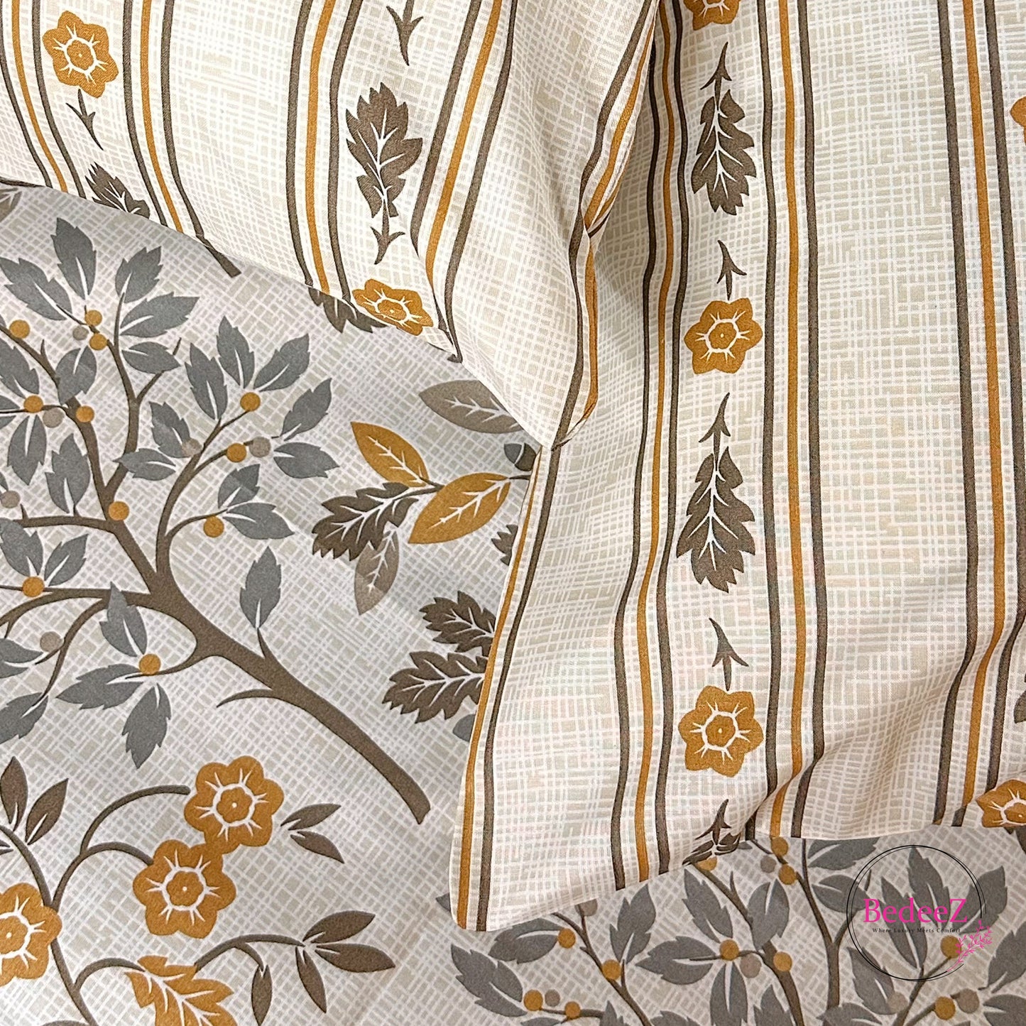 Autumn Orchard Cotton Double Bed Bedsheet