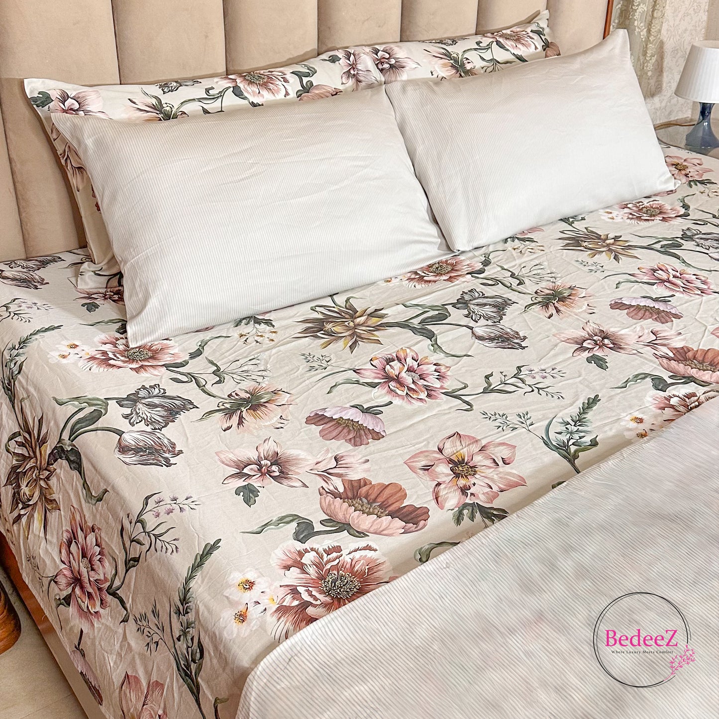Moonlight Linen Quilt Cover Double Bed Bedsheet Set