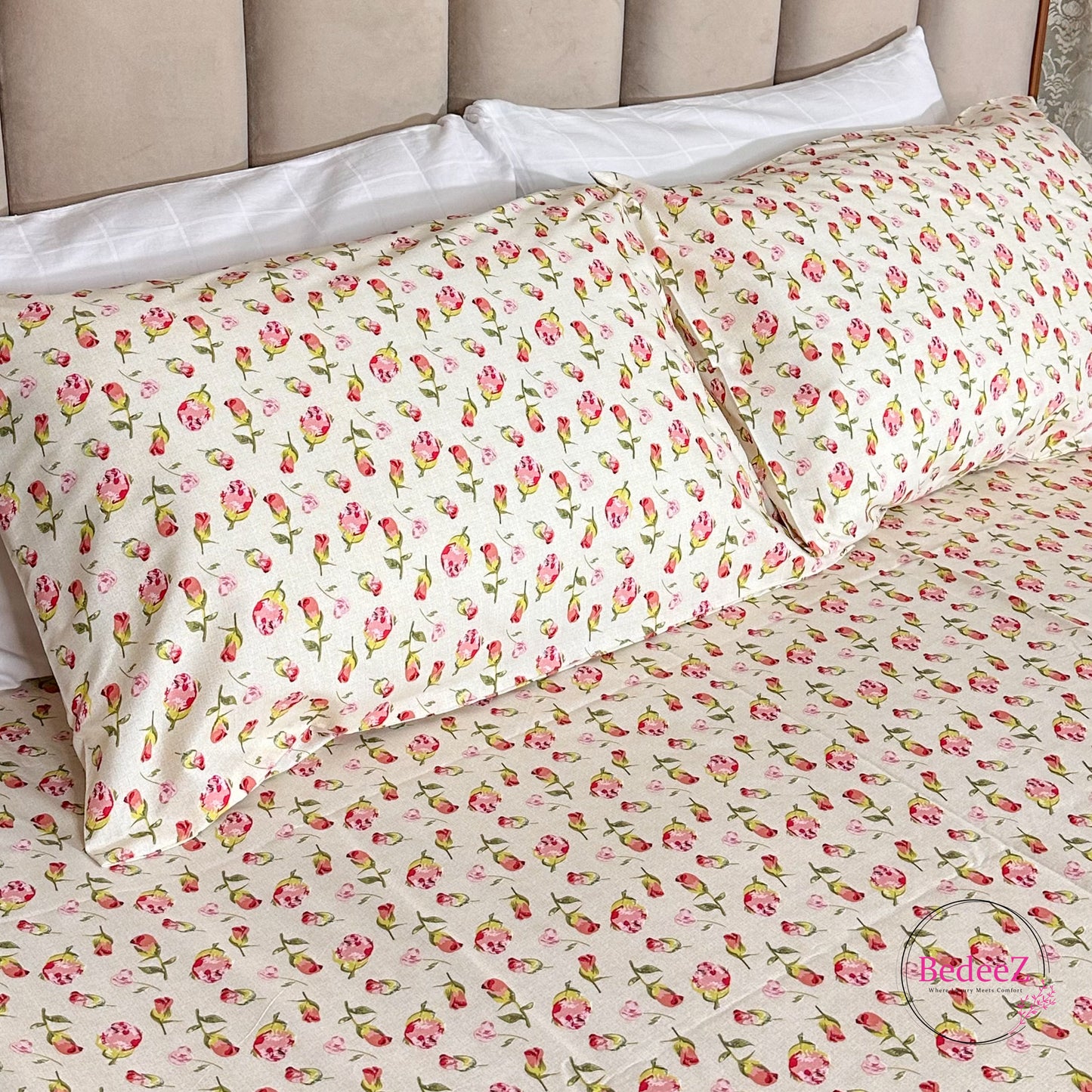 Midnight Marigold Cotton Double Bed Bedsheet