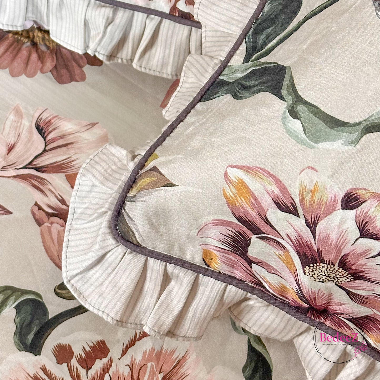 Desert Rose Cotton Frill Bedsheet