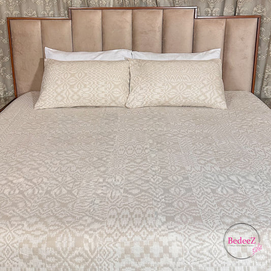 Cream Sandstone Cotton Double Bed Bedsheet