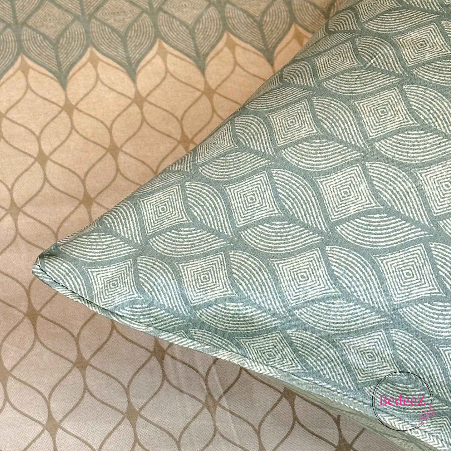 Tidal Geo Duo-Tone Single-Bed Bedsheet