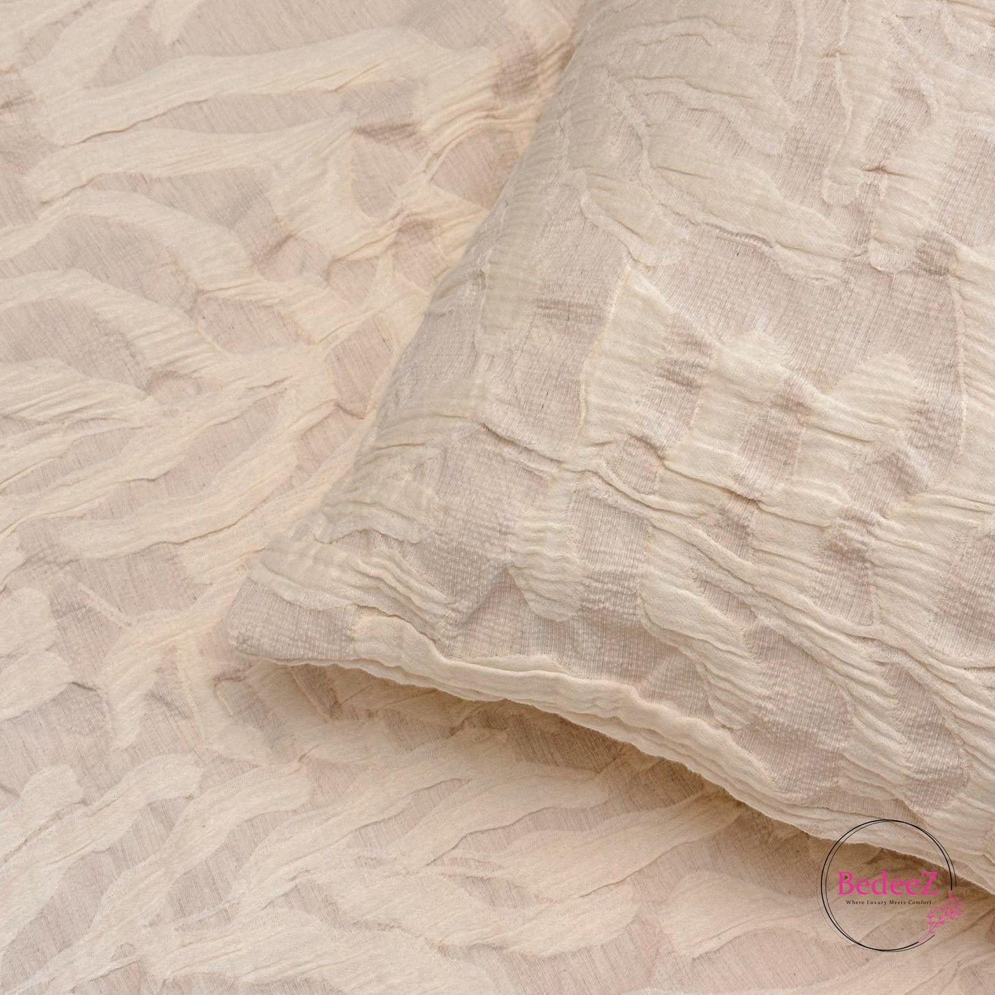 Sandstone Seersucker Textured Single-Bed Bedsheet