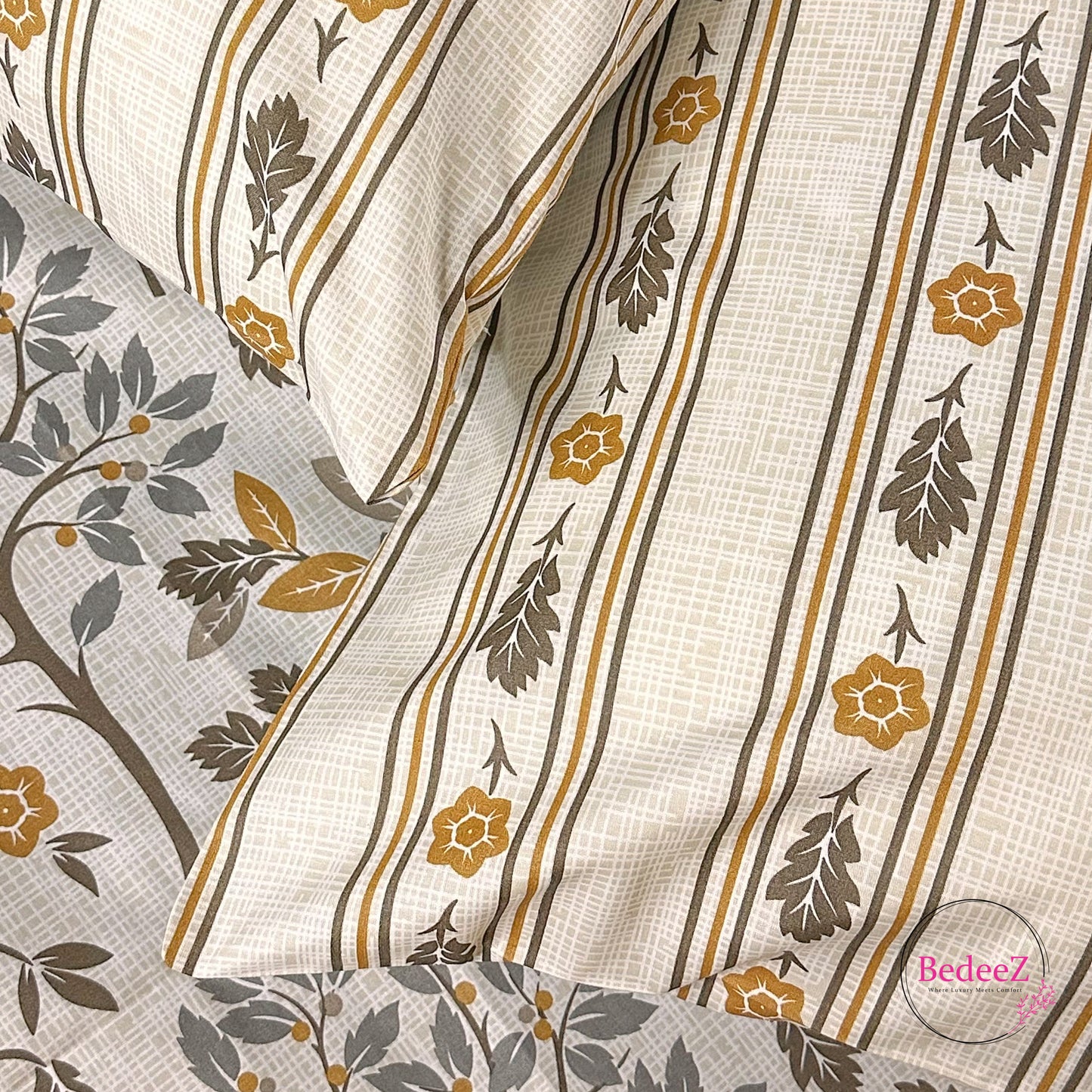 Autumn Orchard Cotton Double Bed Bedsheet