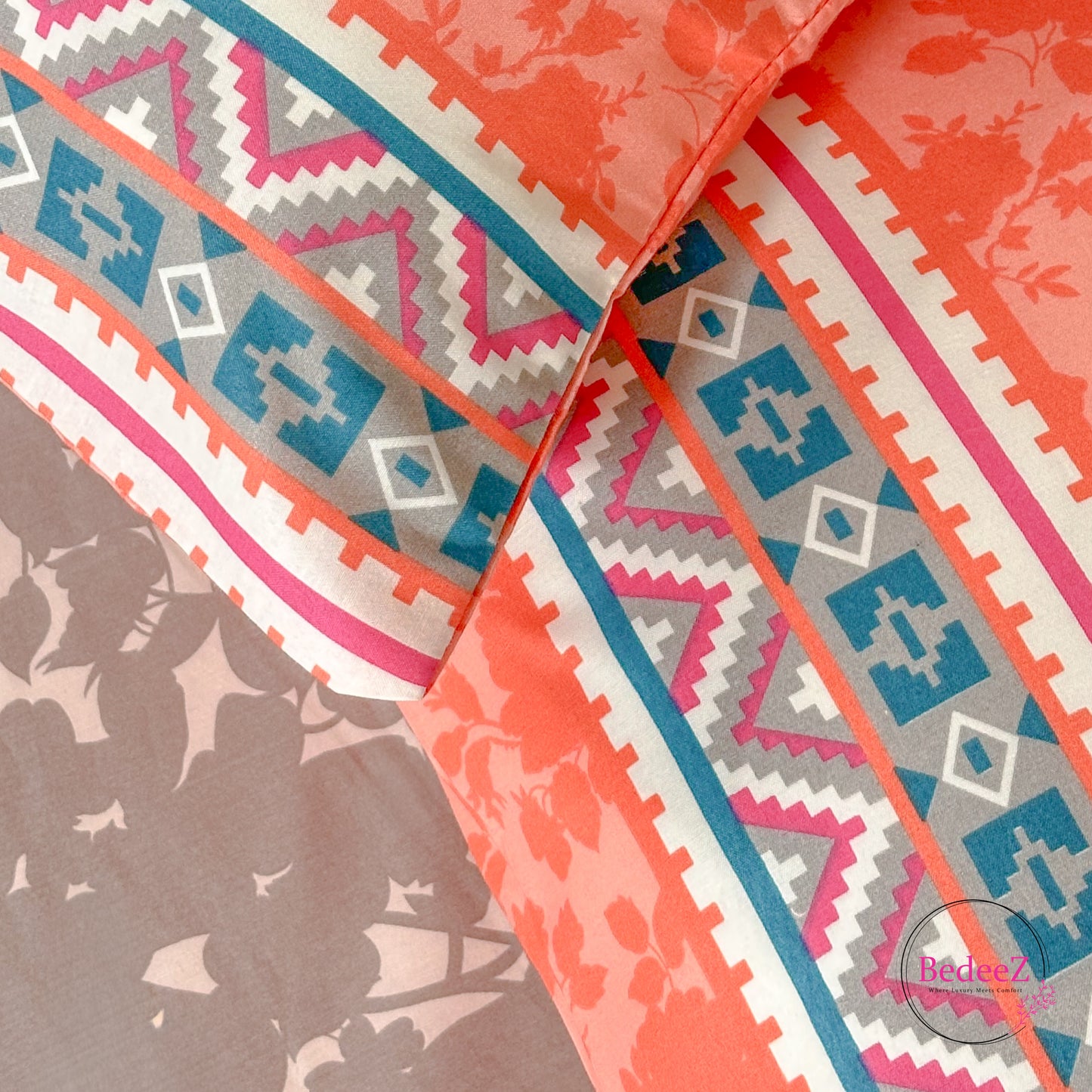 Midnight Meadow Cotton Double Bed Bedsheet
