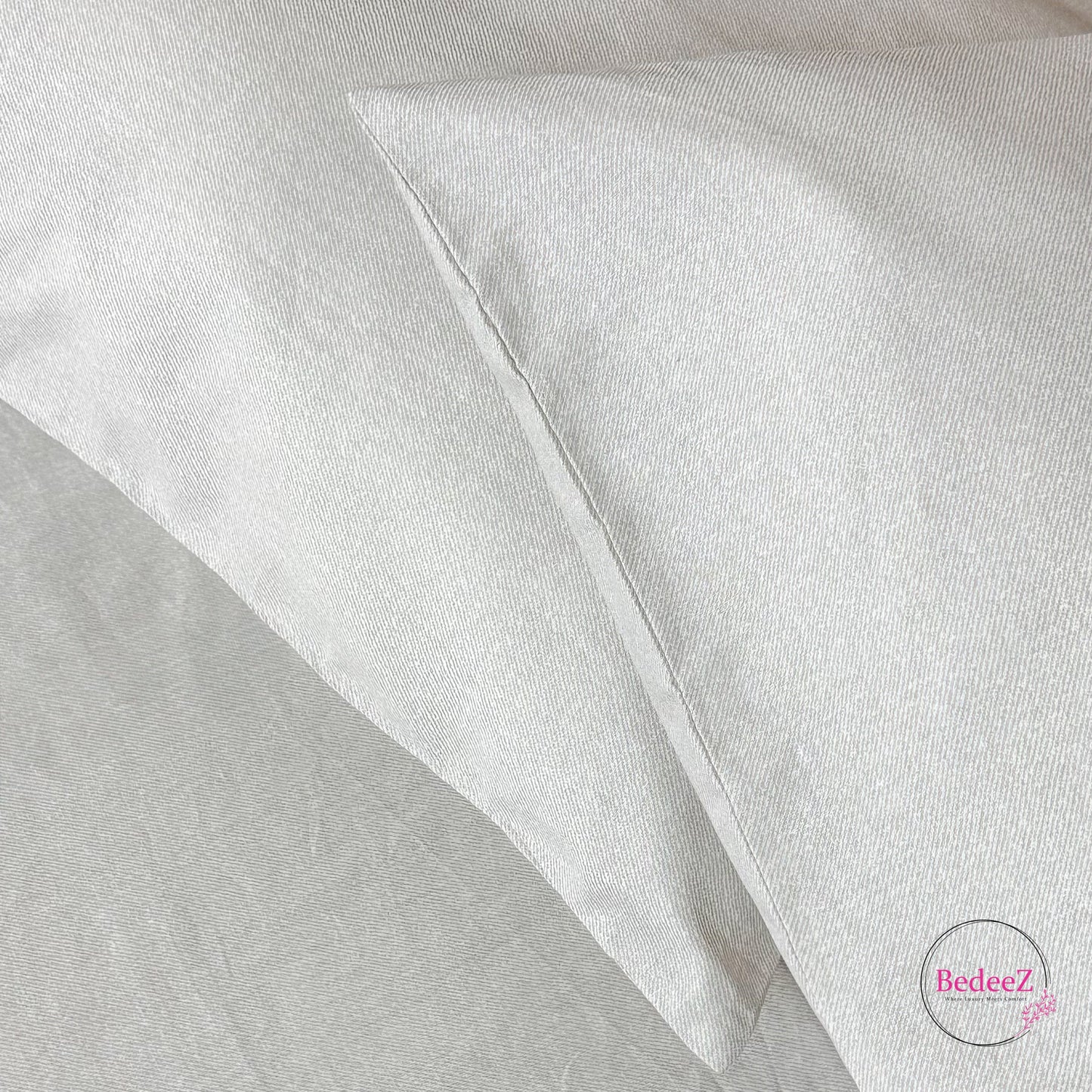 Elegant Beige Cotton Double Bed Bedsheet (4)