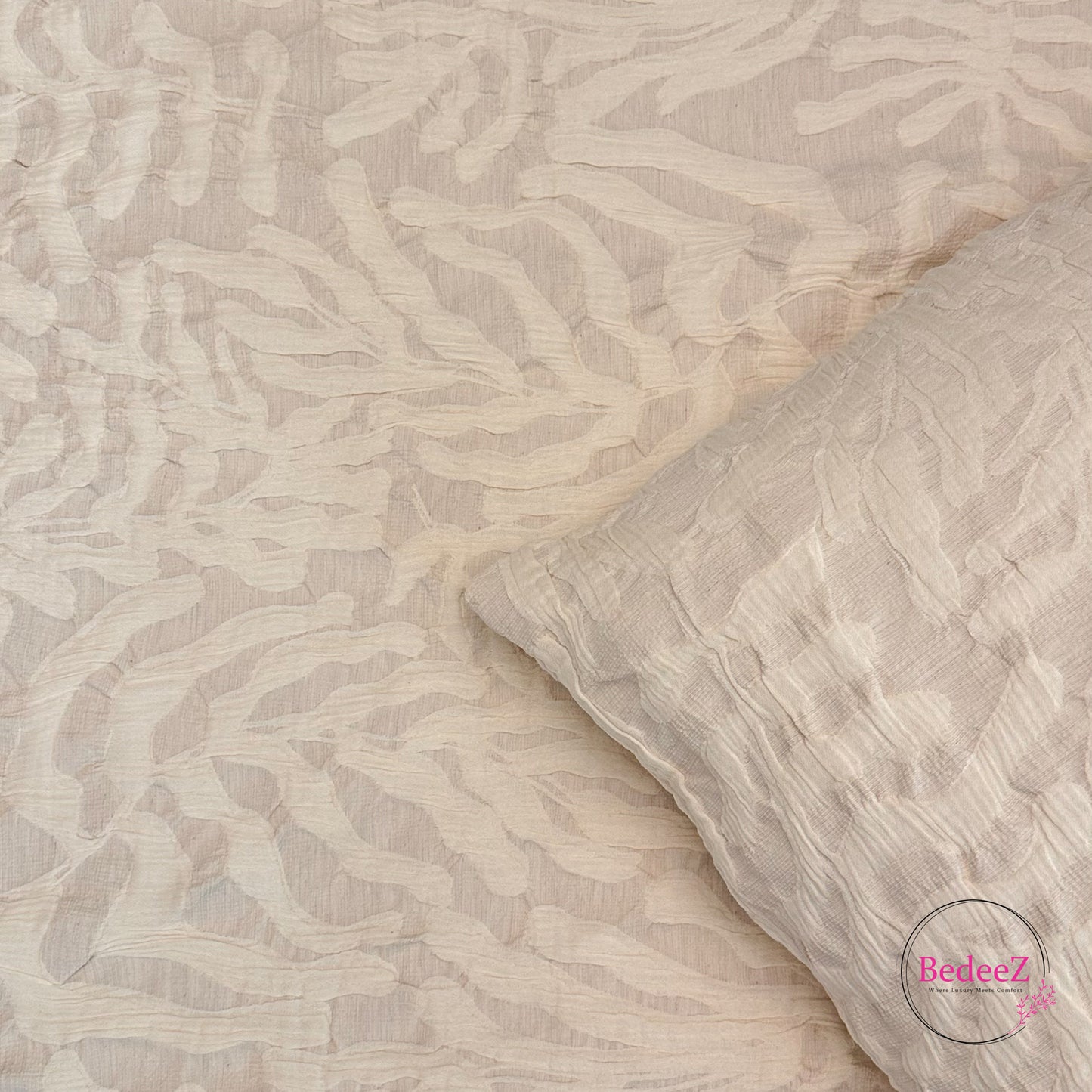 Sandstone Seersucker Textured Single-Bed Bedsheet