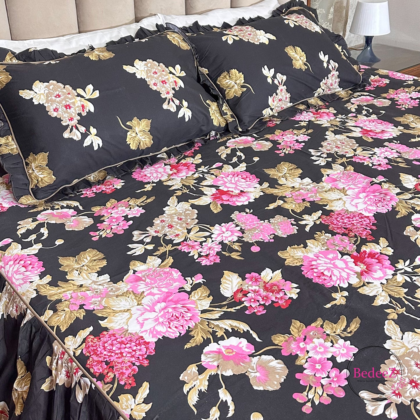 Night Garden Cotton Frill Bedsheet