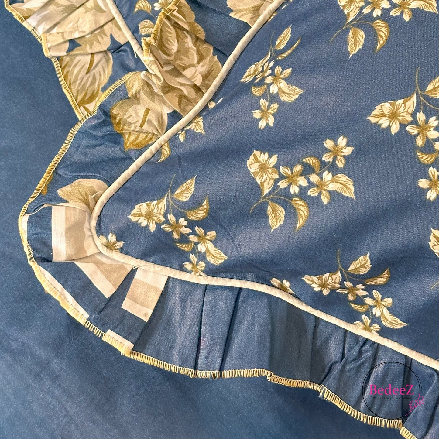 Midnight Rose Cotton Frill Bedsheet