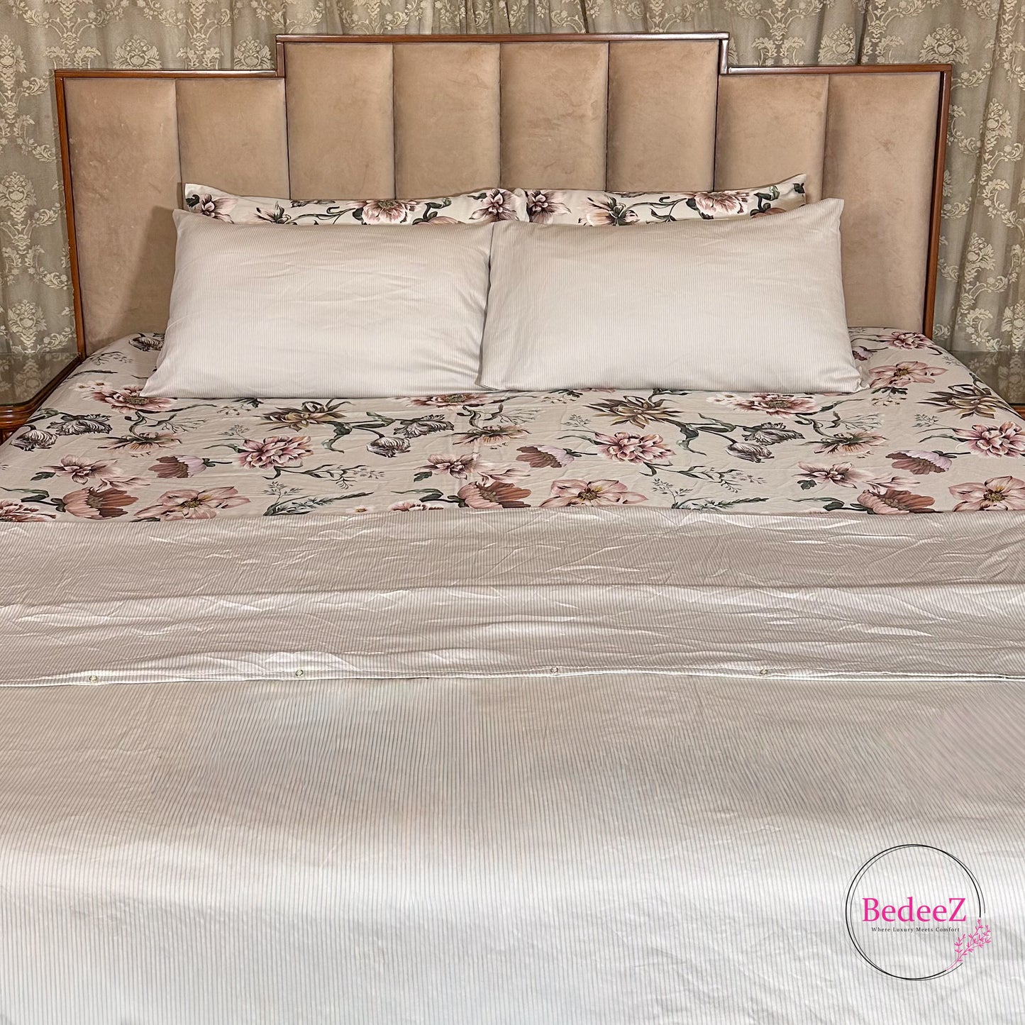 Moonlight Linen Quilt Cover Double Bed Bedsheet Set