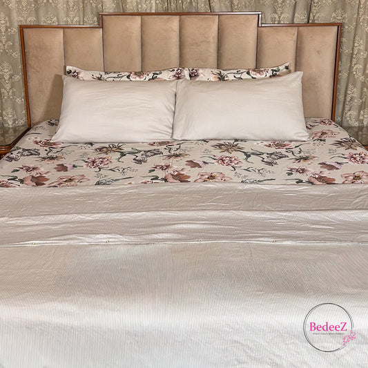 Moonlight Linen Quilt Cover Double Bed Bedsheet Set
