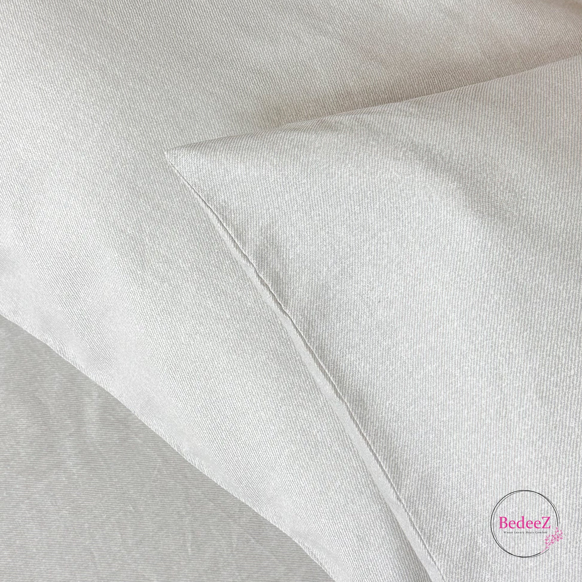Elegant Beige Cotton Double Bed Bedsheet (3)