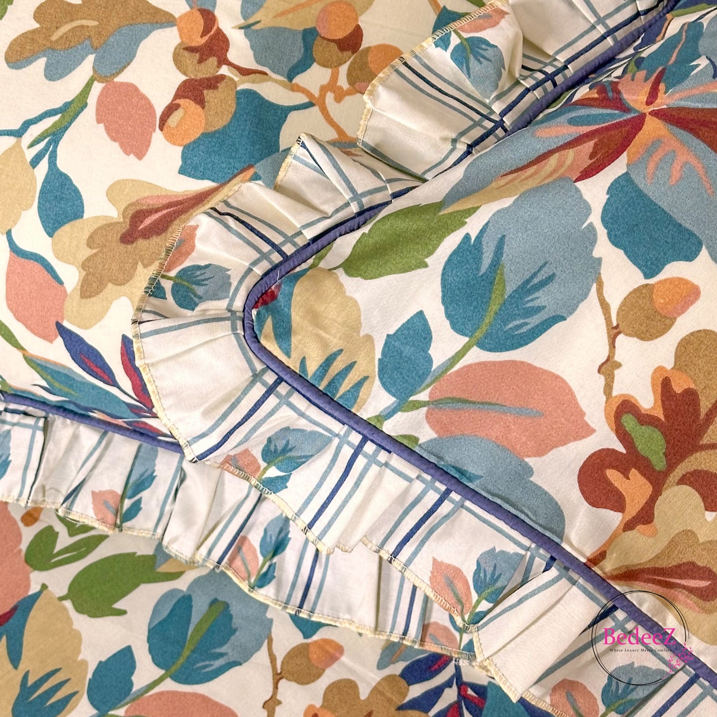 Autumn Foliage Cotton Frill Bedsheet