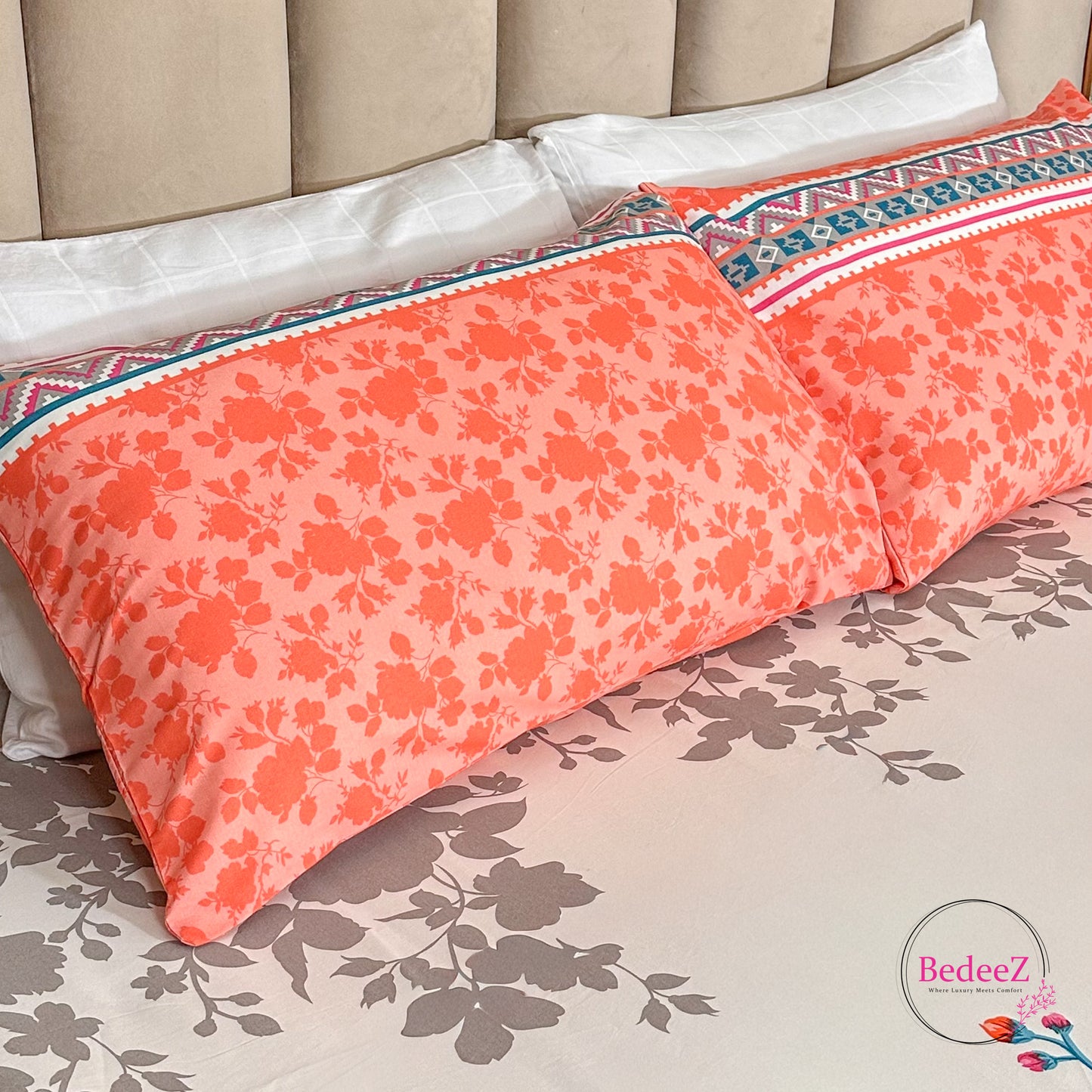 Midnight Meadow Cotton Double Bed Bedsheet