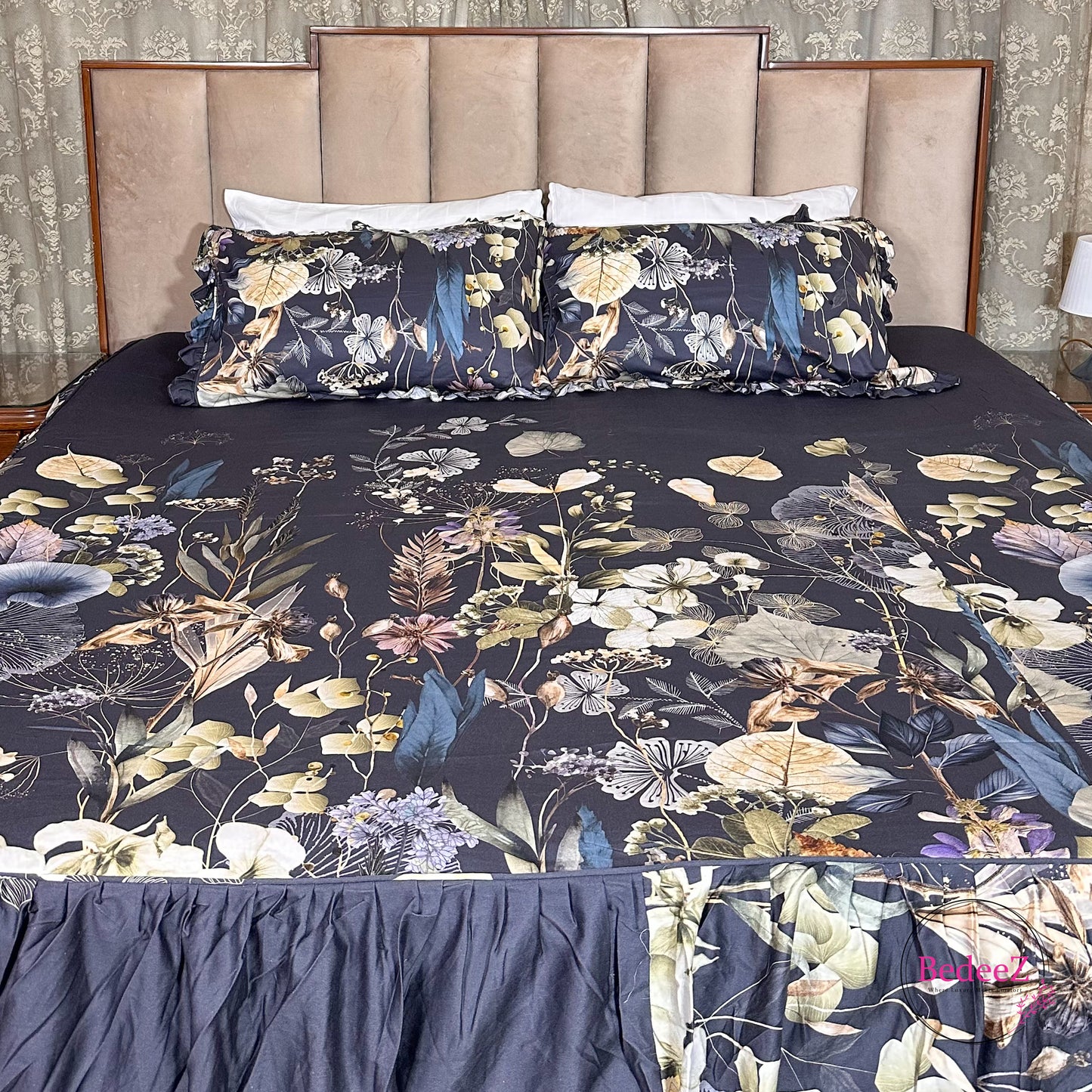Night Garden Cotton Frill Bedsheet