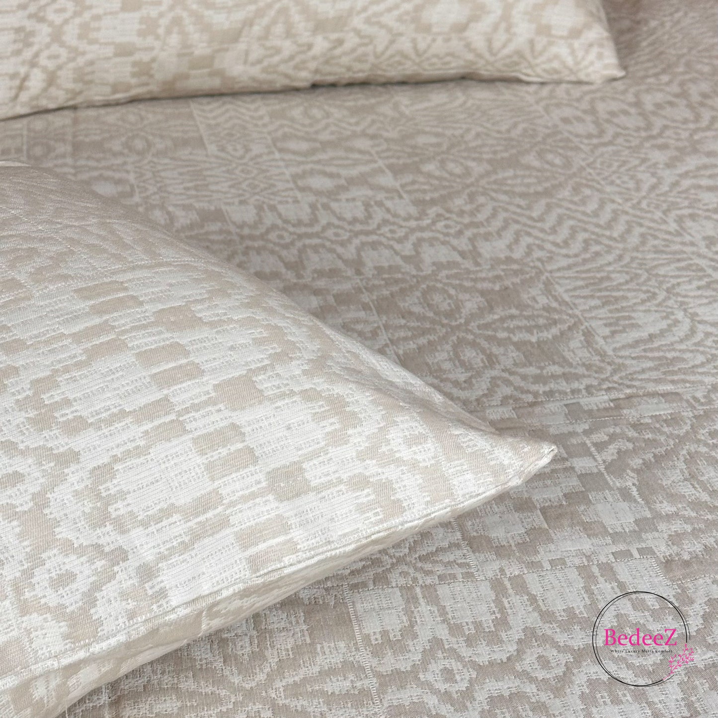 Cream Sandstone Cotton Double Bed Bedsheet